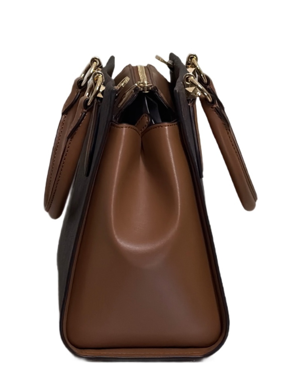Michael Kors Marilyn Med Brown and Tan Satchel - Picture 6 of 16
